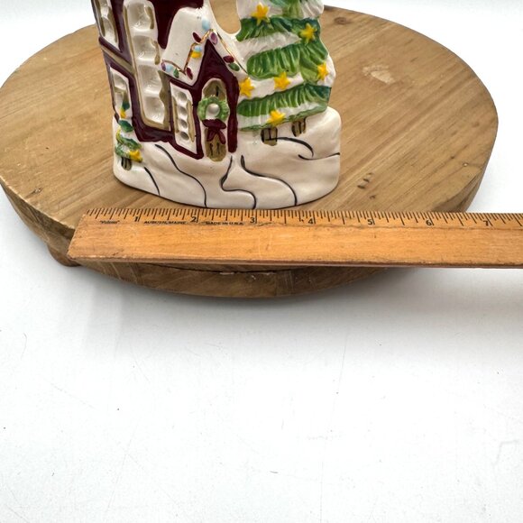 Blue Sky Clayworks Heather Goldminc santa and reindeer House Tea Light Votive ho - Picture 8 of 9